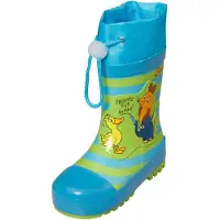 Playshoes Gummistövel 'Freunde für Immer' turkos / limone / kiwi / mörkorange / svart