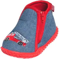 Playshoes Innesko 'Feuerwehr' blå / röd