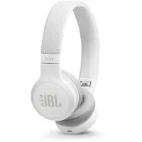 JBL LIVE 400BT - Hörlurar med mikrofon - på örat - Bluetooth - trådlös - vit