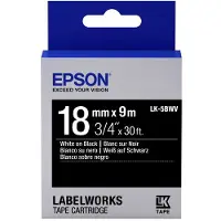 Epson LK-5BWV | vit text - svart tejp | 18mm (original)