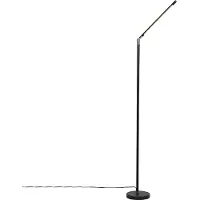 QAZQA Modern golvlampa svart inkl LED med touch-dimmer - Berdien