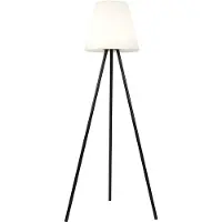 QAZQA Modern utomhus golvlampa svart IP44 inkl LED på solenergi - Virginia