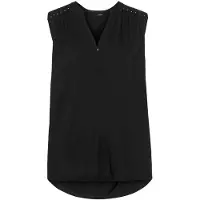 LASCANA Blus 'Silver Stud' svart