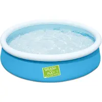 Bestway Fast Set 57241, 477 l, Uppblåsbar pool, Blå, Grön, Orange, 1,93 kg