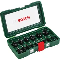 Bosch Tillbehör - låda med 15 fräsar 8mm