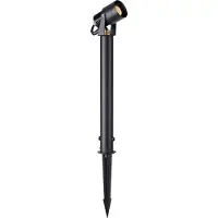 Markslöjd Garden 24 LED markspettspotlight Spotlight 6 Watt Spotlight, dimbar, Svart, Aluminium / grå / zink, Modern
