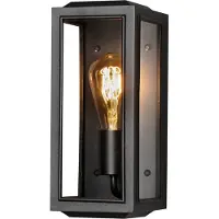 Konstsmide 7348-750, Väggbelysning för utomhusbruk, Svart, Stål, IP44, Fasad, I