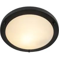 QAZQA Smart taklampa svart 31 cm inkl WiFi A60 IP44 - Yuma