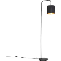 QAZQA Smart golvlampa svart inkl WiFi A60 glödlampa - Lofty