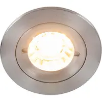 QAZQA Smart infälld spotlight stål rund IP44 inkl. Wifi GU10 - Xena