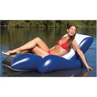 Intex Floating Recliner Lounge, Svart, Blå, Vit, Badfåtölj, Monokromatiskt, Vinyl, Man / Kvinna, 100 kg