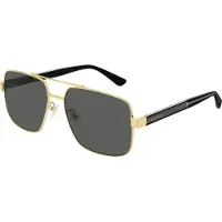 Gucci Square Herr Guld Svart Grå GG0529S