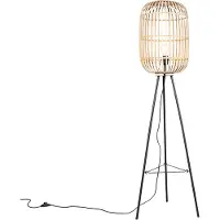 QAZQA Smart rustik golvlampa rotting inkl. WiFi A60 - Manila
