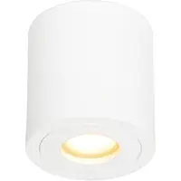 QAZQA Modern rund takspotlight vit IP44 - Capa