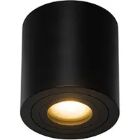QAZQA Modern rund takspotlight svart IP44 - Capa