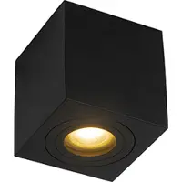 QAZQA Modern kvadratisk badrumsspotlight svart - Capa