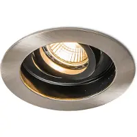QAZQA Smart modern infälld spotlight stål med svart inkl. WiFi GU10 - Rondoo