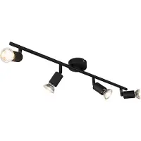 QAZQA Industriell spotlight svart vridbar 4-ljus - Jeany