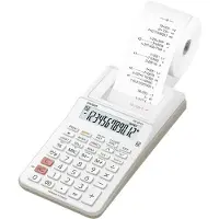 Casio HR-8RCE, Skrivbord, Utskrift, 12 siffror, 1 linjer, Batteri, Vit