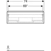 Geberit Underskåp iCon 1 låda 74x24,7 vit