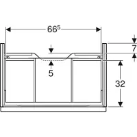 Geberit underskåp iCon 1 låda 74x24,7 sandgrå