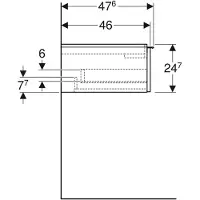 Geberit Underskåp iCon 1 låda 88,8x24,7 sandgrå