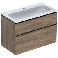 Geberit Möbelset iCon smal 2 lådor 90x63 nöt