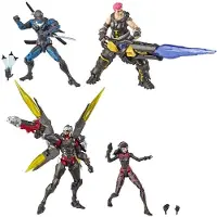 Hasbro Overwatch, Actionfigurer - Genji, Zarya, Pharah, D.Va