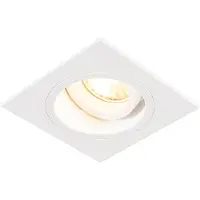 QAZQA Smart infälld spotlight vit fyrkantig inkl. WiFi GU10 - Chuck