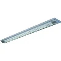 G&L LED rasterlampa 44 med G13/T8, silver 444, Aluminium / grå / zink, Arbetsrum / kontor, Metall, Taklampa