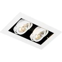 QAZQA Modern infälld spotlight vit 2-ljus justerbar - Oneon 70