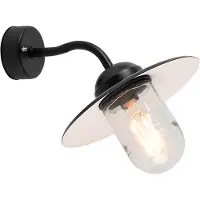 QAZQA Smart utomhusvägglampa svart IP44 inkl WiFi A60 - München