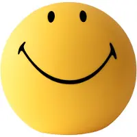 Mr Maria Golvlampa Smiley, dimbar, Gul / orange, Barnrum, Syntetmaterial, Golvlampa