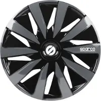 Sparco 4Piece Sparco Navkapslar sat Lazio 15tums svart grå