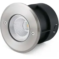 Faro 60° strålvinkel – LED-markinbyggnadsspot Suria-3 SURIA-3, Aluminium / grå / zink, Aluminium / grå / zink, Modern, LED-markspotlight