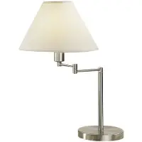 AUSTROLUX BY KOLARZ Bordslampa Hilton, Aluminium / grå / zink, Vardagsrum / matsal, Metall, Modern, Bordslampa