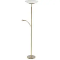 Paul Neuhaus LED uplight golvlampa Alfred, dimbar, Mässing / guld, Vardagsrum / matsal, Metall, Modern, LED-golvlampa
