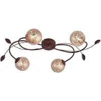 Paul Neuhaus Taklampa Greta, dimbar, Brun / rost, Vardagsrum / matsal, Metall, Lantlig / rustik, Taklampa