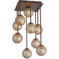 Paul Neuhaus Taklampa Greta, dimbar, Brun / rost, Vardagsrum / matsal, Metall, Modern, Taklampa