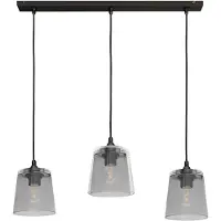 Helam Glas pendellampa Lucea , dimbar, Svart, Vardagsrum / matsal, Glas, Modern, Pendellampa