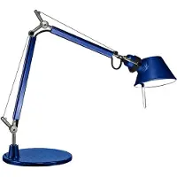 Artemide Skrivbordslampa Tolomeo Micro, Blå, Arbetsrum / kontor, Aluminium / grå / zink, Design, Bordslampa