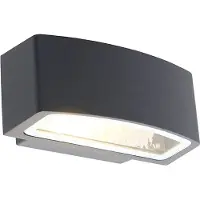 QAZQA Modern utomhusvägglampa grafit 14,3 cm IP44 - Latina