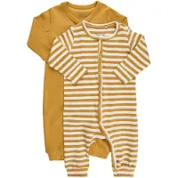 Minymo Onesie - 2-pack - Amber Gold - - 1 år (80) - Onesie