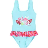 Playshoes Baddräkt turkos / limette / rosa / pitaya / vit