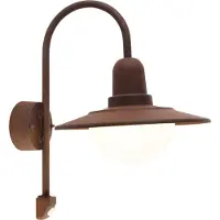 TRIO Lighting Utomhus vägglampa med rörelsesensor NORMAN, dimbar, Brun / rost, Aluminium / grå / zink