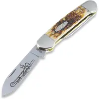 Case Knives Case Canoe Amber Jigged Bone, 00263, 62131 CV pocket knife