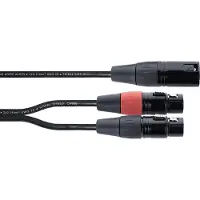 Cordial EY 0.3 MFF, XLR (3-pin), Hankoppling, 2 x XLR (3-pin), Hankoppling, 0,3 m, Svart