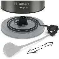 Bosch TWK5P475 vattenkokare - 1,7 L - Grå - 2400 W - Anti-kalk