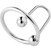 Kiotos Steel Spermstoppare Med Ollonring - Silver - M - Silver