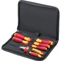 Wiha VDE-Schraubendrehersatz mit Seitenschneider 6tlg in Tasche 33969 Verktygsset Elektriker i ficka 6 delar
